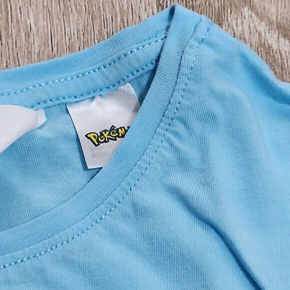 H&M Girls Pokemon Jigglypuff Smiling Turquoise Blue & Pink T-shirt Size 6x/7 NEW - Picture 4 of 4